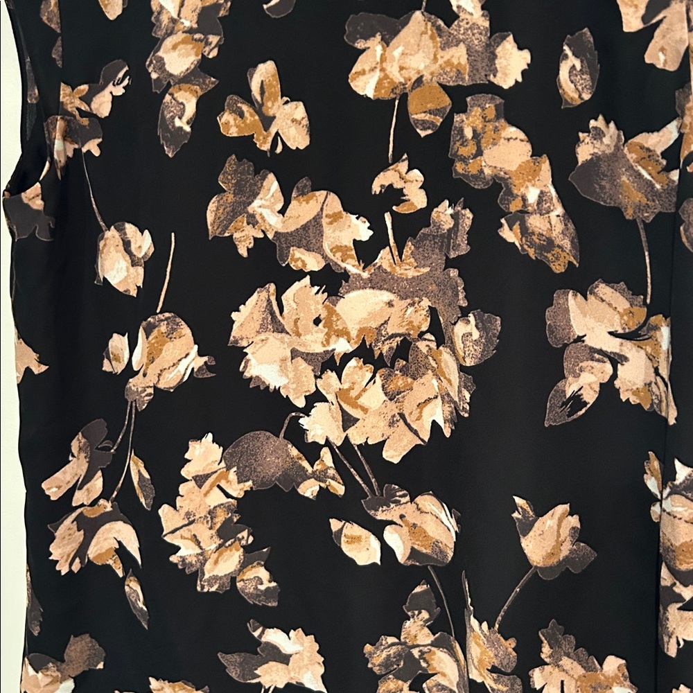 RW&CO. Black and Brown Floral Blouse - Picture 2 of 4